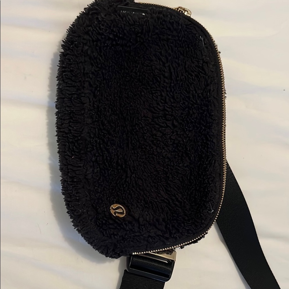 Lululemon Athletica Black Plush Crossbody Bag